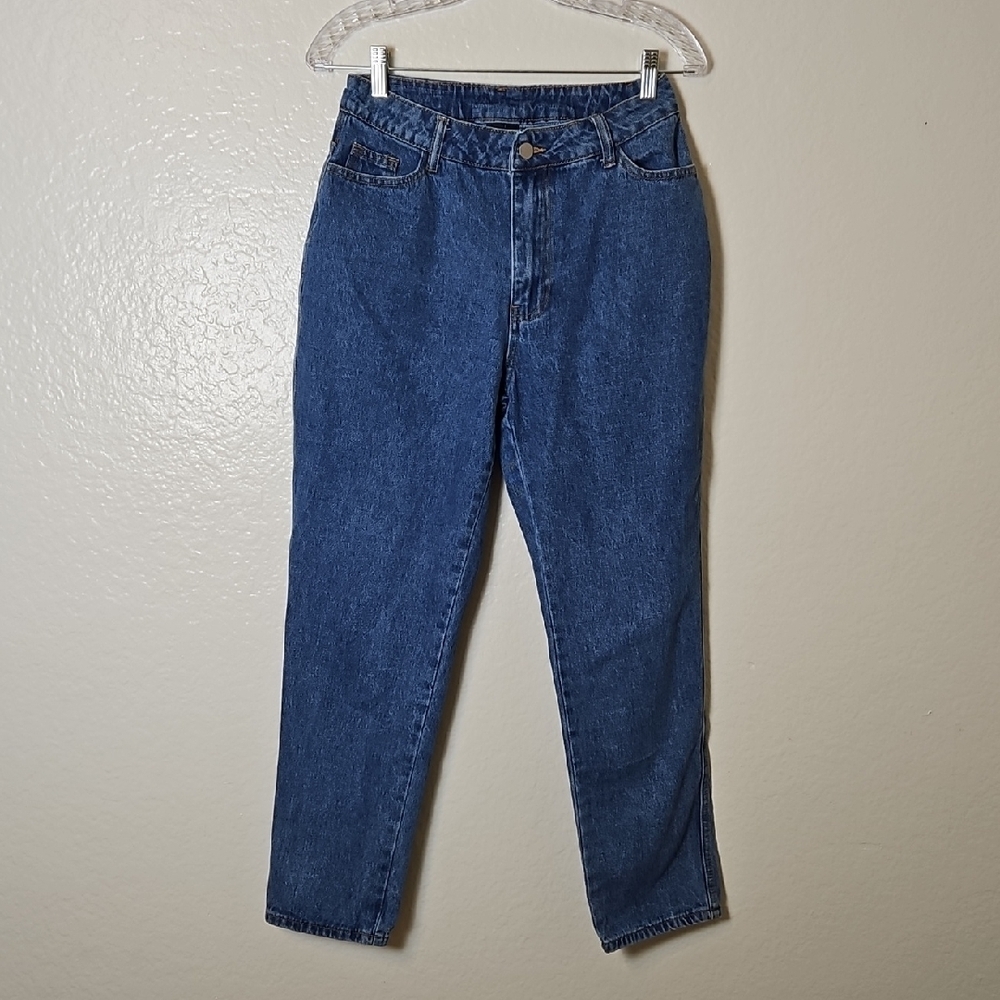 SHEIN Women's Straight Leg Blue Jeans